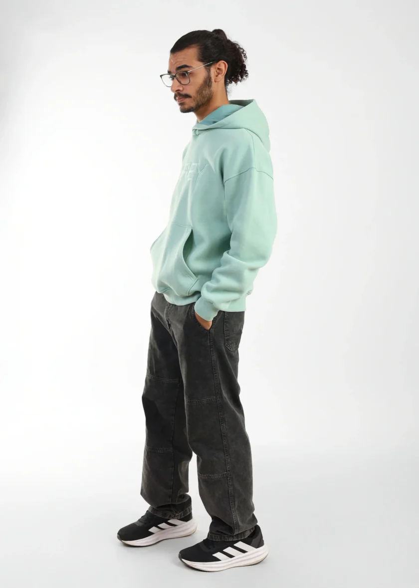 UNKNOWN GREY HOODIE (MINT GREEN) - Image 3