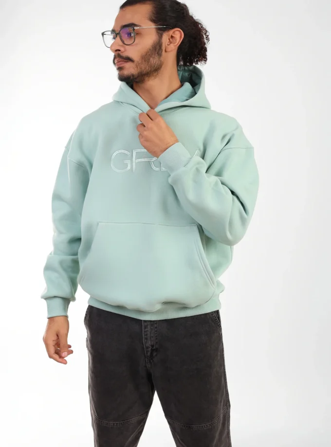 UNKNOWN GREY HOODIE (MINT GREEN)