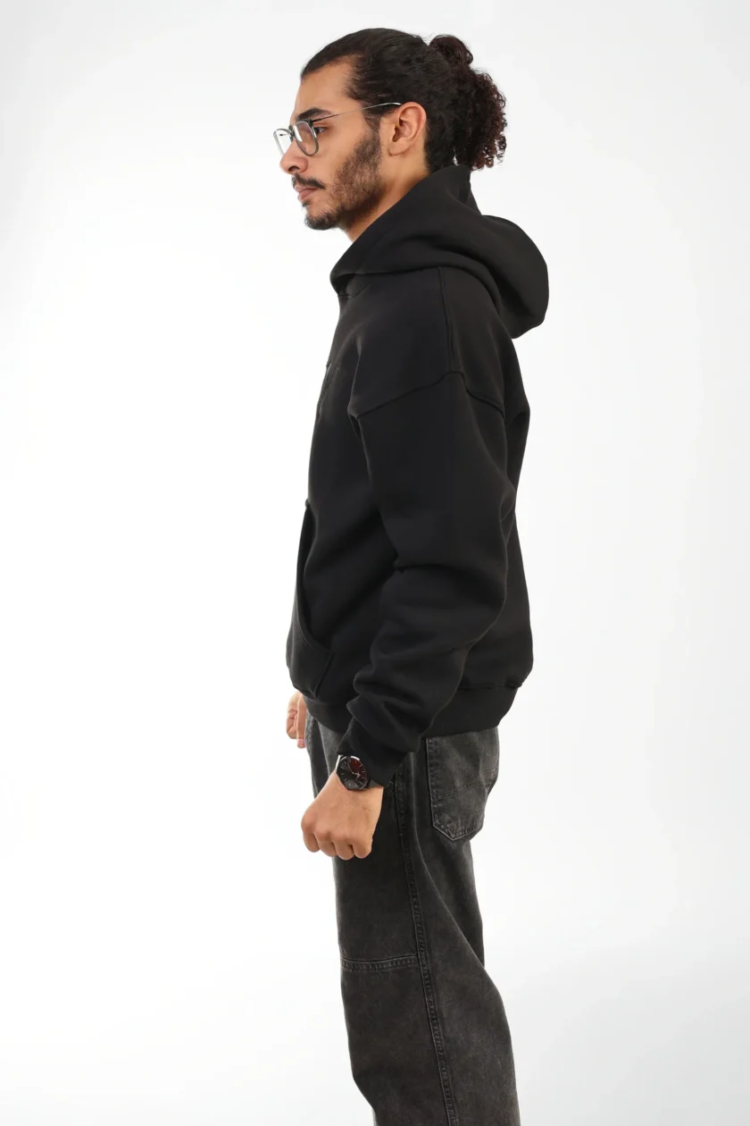 UNKNOWN GREY HOODIE (BLACK) - Image 2