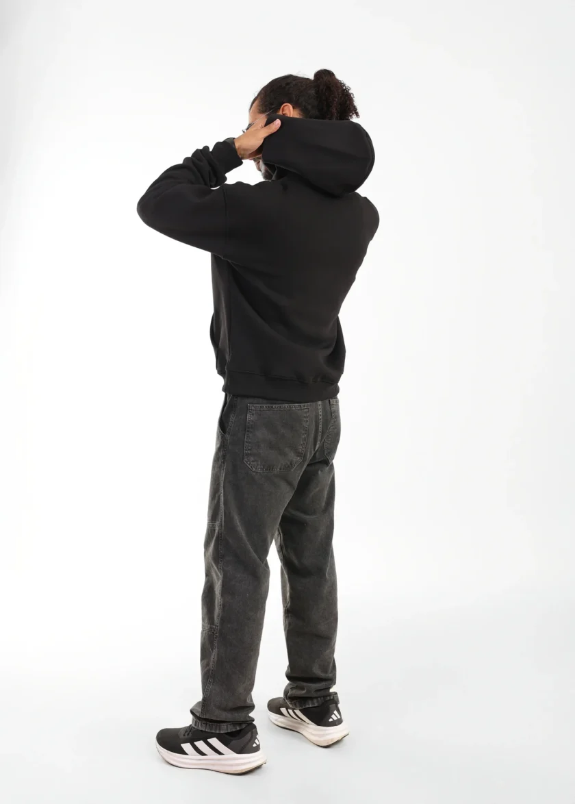 UNKNOWN GREY HOODIE (BLACK) - Image 3